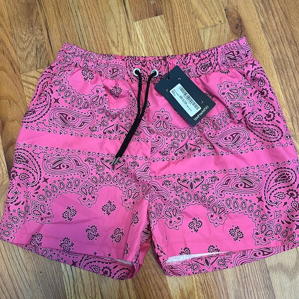 Mens Pink Swim Shorts